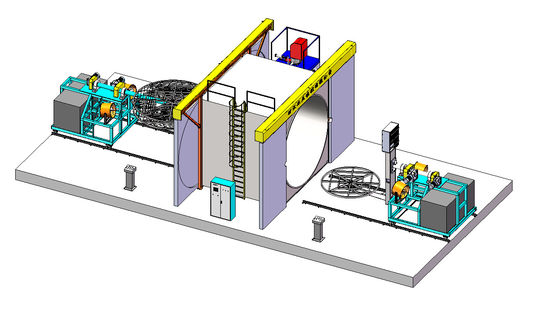 2 Arms Shuttle Rotomolding Machine ประเภทเตาอบ ปรับแต่งได้