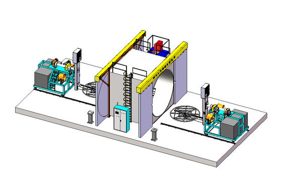 2 Arms Shuttle Rotomolding Machine ประเภทเตาอบ ปรับแต่งได้