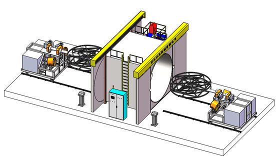 2 Arms Shuttle Rotomolding Machine ประเภทเตาอบ ปรับแต่งได้