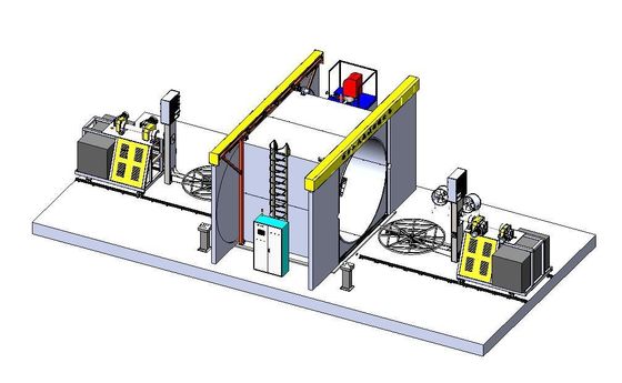 เครื่องทำถังเก็บน้ำ Rotomoulding Shuttle Type 2 Arm L 4000 Oven