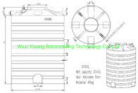 2000L Polyethylene Sheet Metal Mould Water Tank การขัดแนวตั้ง