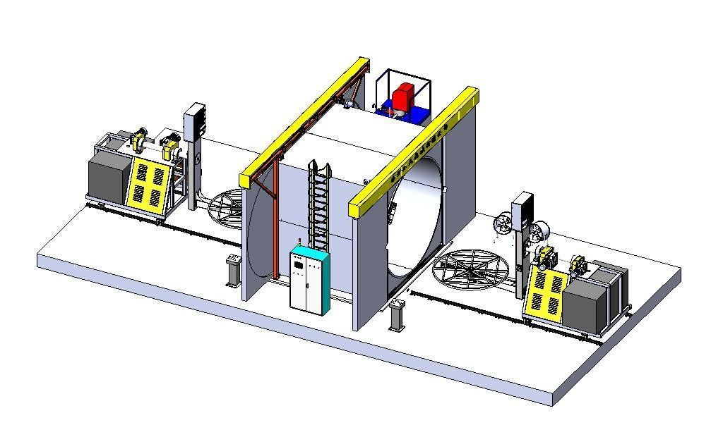 เครื่องทำถังเก็บน้ำ Rotomoulding Shuttle Type 2 Arm L 4000 Oven